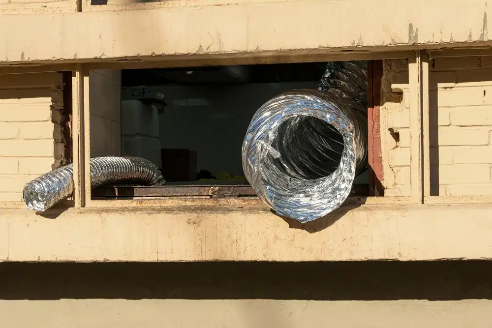 Which environments are bad for flexible ducting?