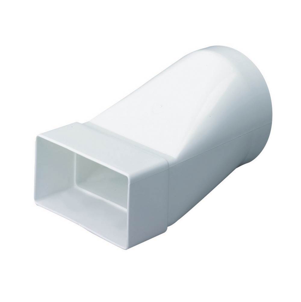 Domus Rigid Duct 110X54-100mm In-Line Adapter Round-Rectangular White