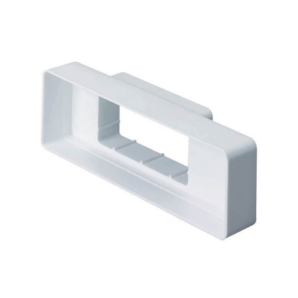 Domus Rigid Duct 204X60-110X54mm In-Line Adapter Rectangular-Rectangular White