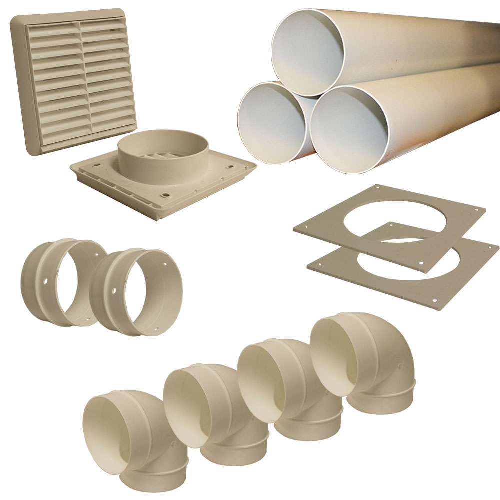 Kair 100mm Round Ducting Kit For Use With Positive Pressure Units