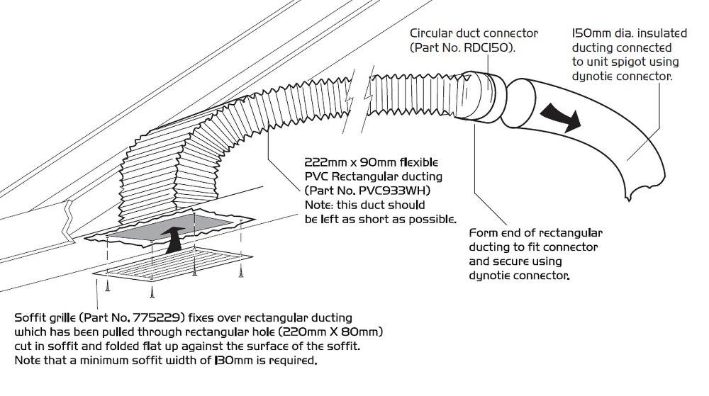 Nuaire Soffit Kit for Drimaster 365